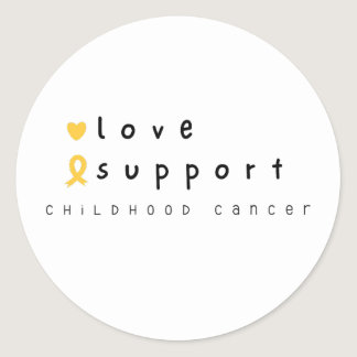 childhood cancer. love. support. Stickers & Labels