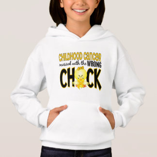 Childhood Cancer Messed With The Wrong Chick Hoodie