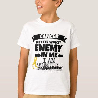 Childhood Cancer Met Its Worst Enemy in Me T-Shirt