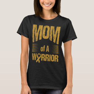 Childhood Cancer Mom Of Warrior Autism Awareness T-Shirt