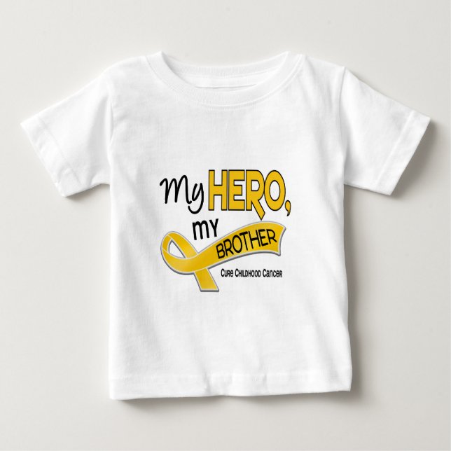 Childhood Cancer MY HERO MY BROTHER 42 Baby T-Shirt (Front)
