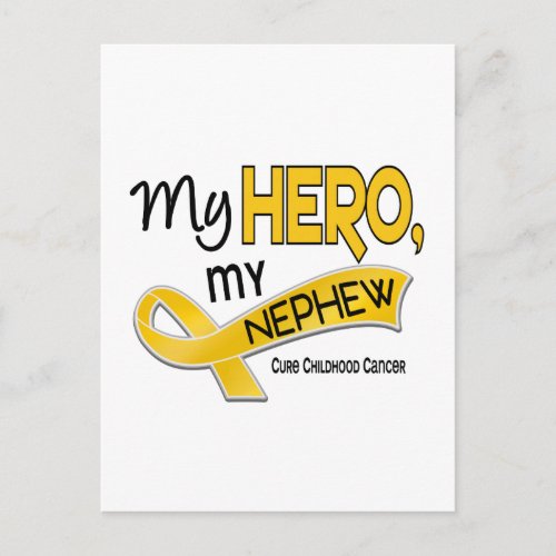 Childhood Cancer MY HERO MY NEPHEW 42 Postcard