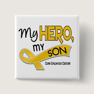 Childhood Cancer MY HERO MY SON 42 Pinback Button