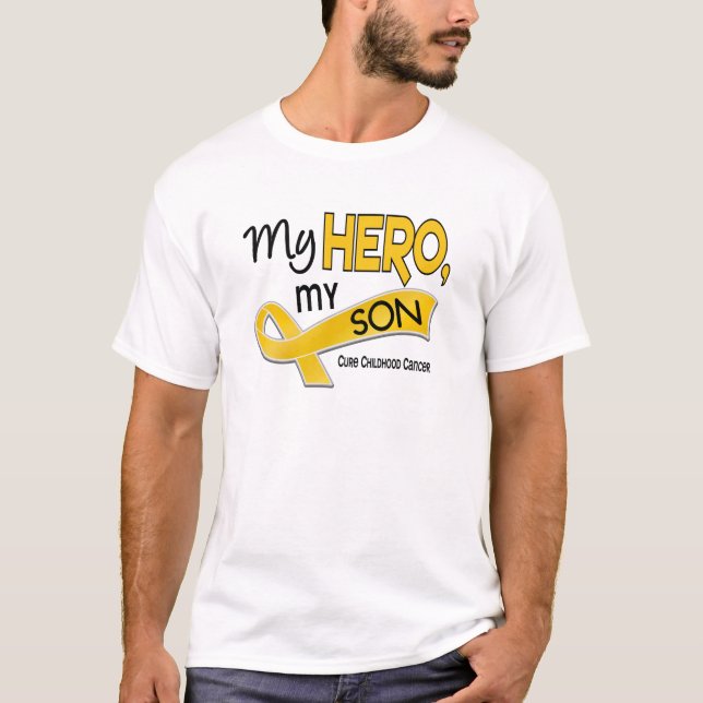 Childhood Cancer MY HERO MY SON 42 T-Shirt (Front)