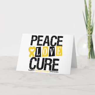 Childhood Cancer Peace Love Cure Card
