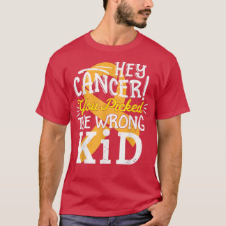 Childhood Cancer Picked The Wrong Kid - Warrior Fi T-Shirt