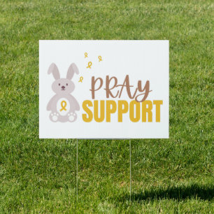 childhood cancer pray support Yard Sign