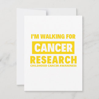 CHILDHOOD CANCER RESEARCH AWARENESS THANK YOU CARD