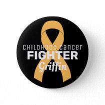 Childhood Cancer Ribbon Black Button
