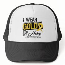 Childhood Cancer Ribbon For My Hero Trucker Hat