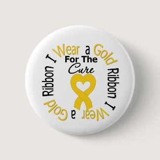 Childhood Cancer Ribbon For The Cure Pinback Button