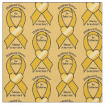 Childhood Cancer Ribbon Heart Name Customizable Fabric