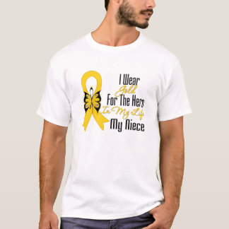 Childhood Cancer Ribbon My Hero My Niece T-Shirt