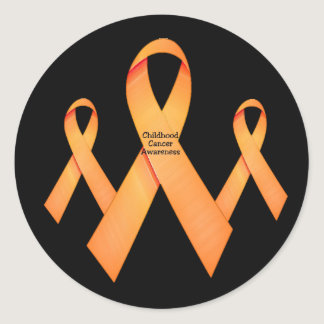 Childhood Cancer Ribbon Round Sticker