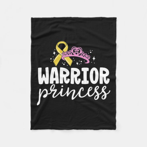 Childhood Cancer S For Kids Boy Girl Warrior Princ Fleece Blanket