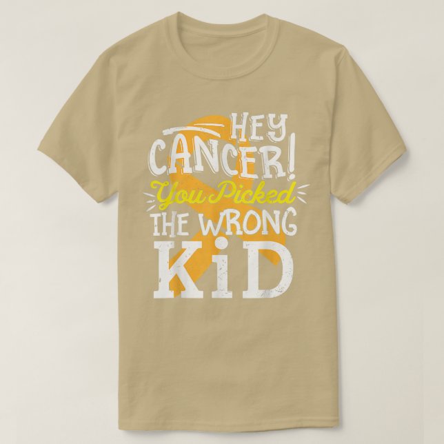Childhood Cancer Shirt Awareness Survivor Wrong Ki (Design Front)