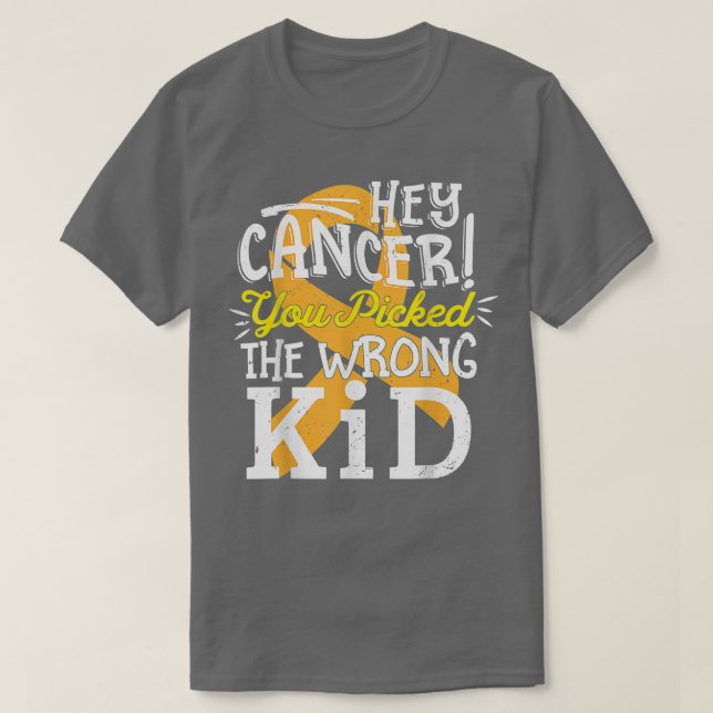 Childhood Cancer Shirt Awareness Survivor Wrong Ki (Design Front)