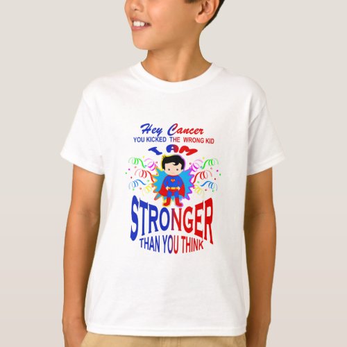childhood cancer_stronger than cancer T_Shirt 