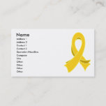 Childhood Cancer Stylish Ribbon Business Card