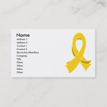 Childhood Cancer Stylish Ribbon Business Card