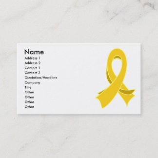 Childhood Cancer Stylish Ribbon Business Card
