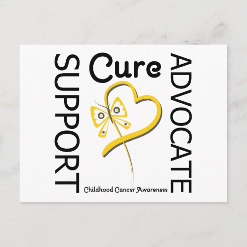 Childhood Cancer Support Advocate Cure Postcard