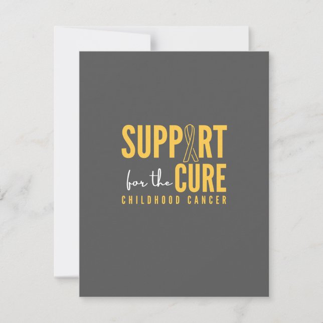 childhood cancer. support. cure. Note Cards (Front)