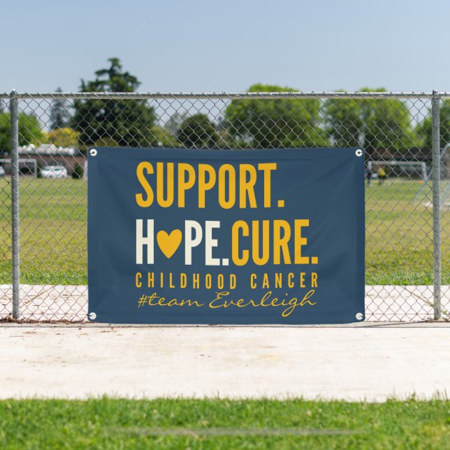 childhood cancer support Custom Banner Outdoor (Insitu)