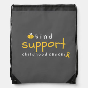 childhood cancer support Drawstring Backpack