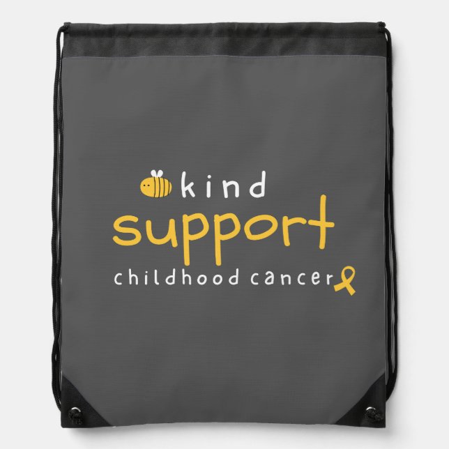 childhood cancer support Drawstring Backpack (Front)