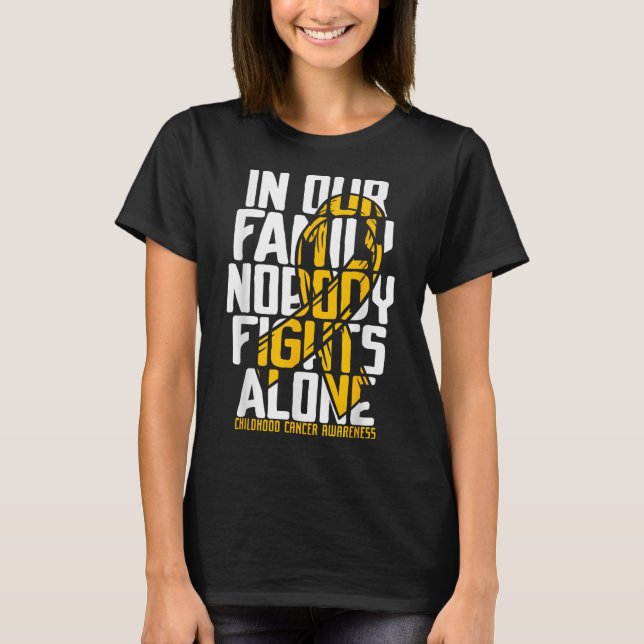 Childhood Cancer Support Family Childhood Cancer A T-Shirt (Front)
