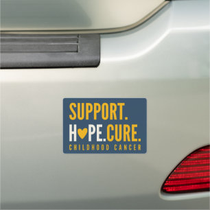 childhood cancer support hope cure Car Magnet 