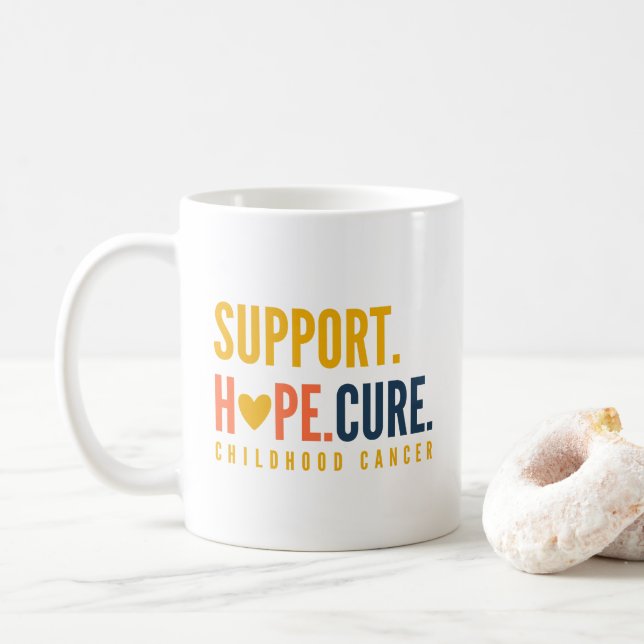 childhood cancer support hope cure Mug (With Donut)