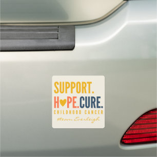 childhood cancer support hope Custom Car Magnet