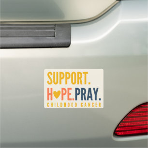 childhood cancer support hope pray Car Magnet