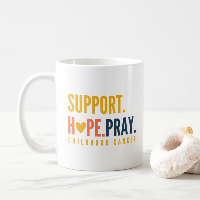 childhood cancer support hope pray Mug (With Donut)