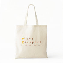 childhood cancer support love Totes Bags gift