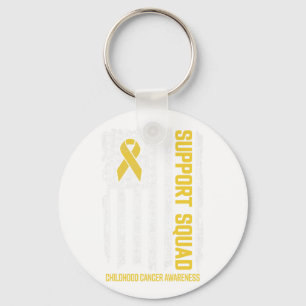 Childhood Cancer Support Squad Childhood Cancer Aw Keychain