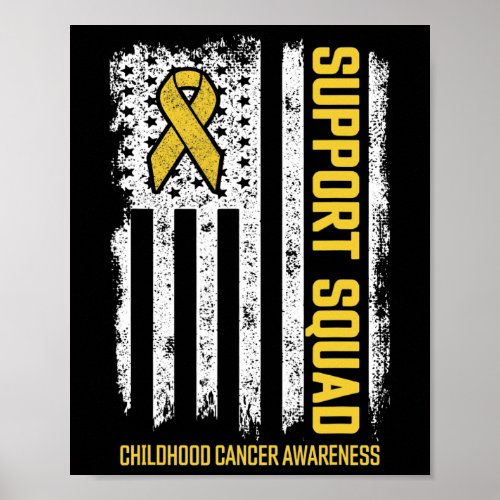 Childhood Cancer Support Squad Childhood Cancer Aw Poster