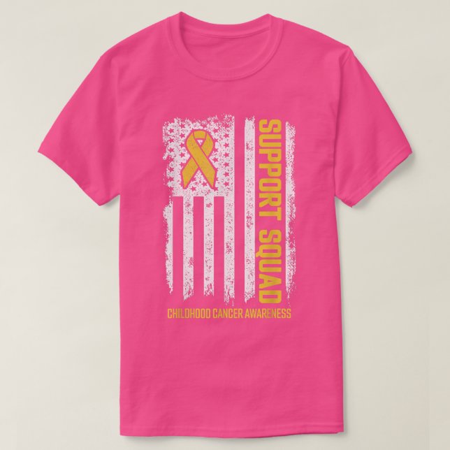 Childhood Cancer Support Squad Childhood Cancer Aw T-Shirt (Design Front)