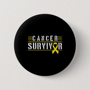 Childhood Cancer Survivor 1 Childhood Cancer Ribbo Button