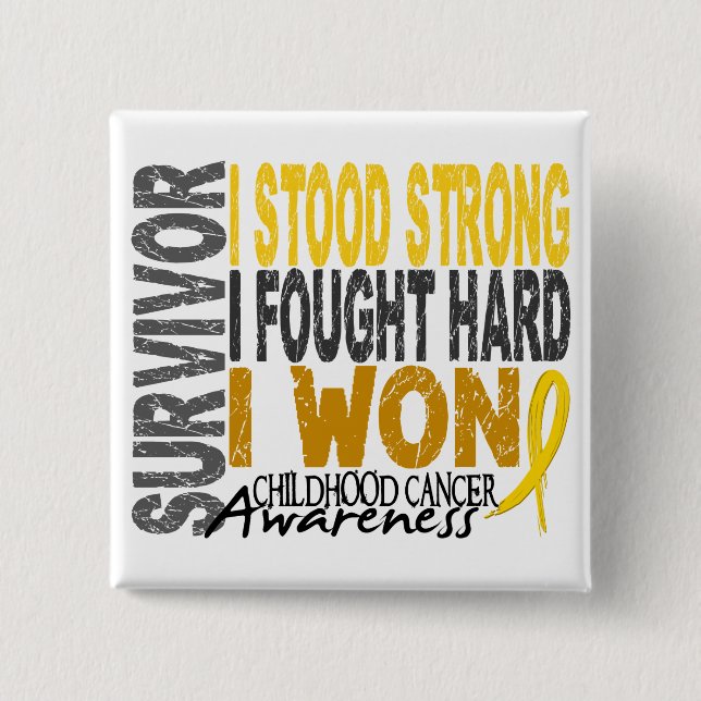 Childhood Cancer Survivor 4 Pinback Button (Front)
