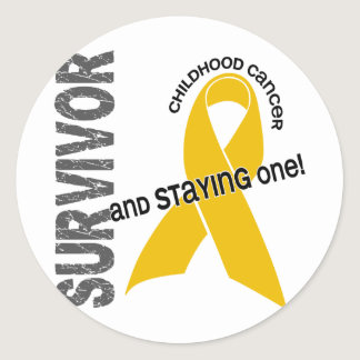 Childhood Cancer Survivor Classic Round Sticker
