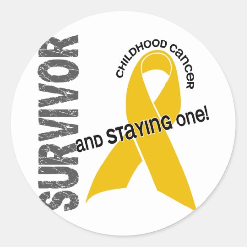 Childhood Cancer Survivor Classic Round Sticker