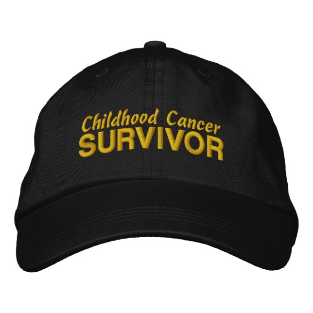 Childhood Cancer Survivor Embroidered Baseball Cap (Front)