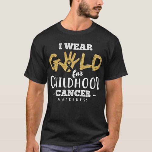 Childhood Cancer Survivor I Wear Gold Awareness Gi T_Shirt