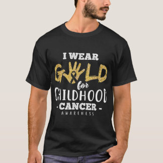 Childhood Cancer Survivor I Wear Gold Awareness Gi T-Shirt