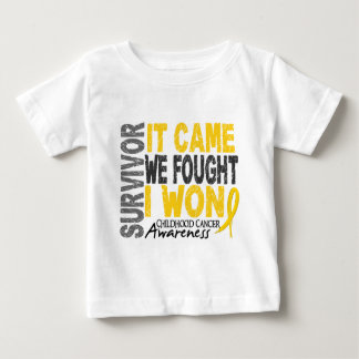 Childhood Cancer Survivor It Came We Fought I Won Baby T-Shirt