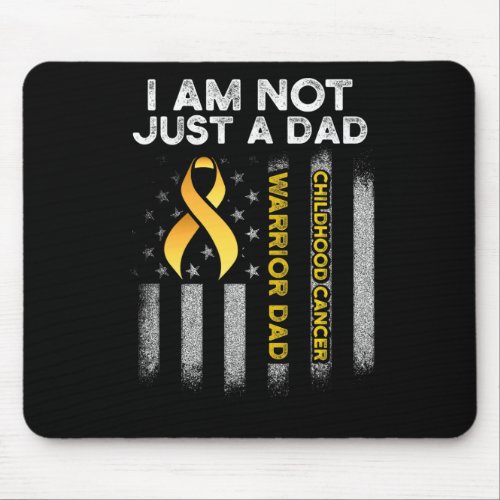 Childhood Cancer Survivor Just Dad Support Warrior Mouse Pad