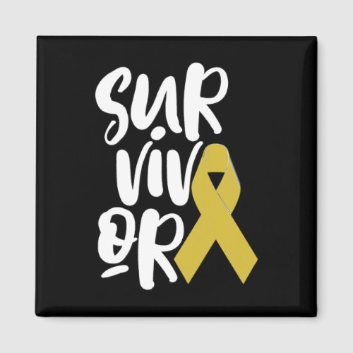 Childhood Cancer Survivor Kids Awareness Ribbon  Magnet